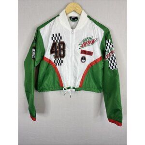 Forever 21 Mountain Dew Light Weight Bomber Windbreaker Jacket Womens Size Small